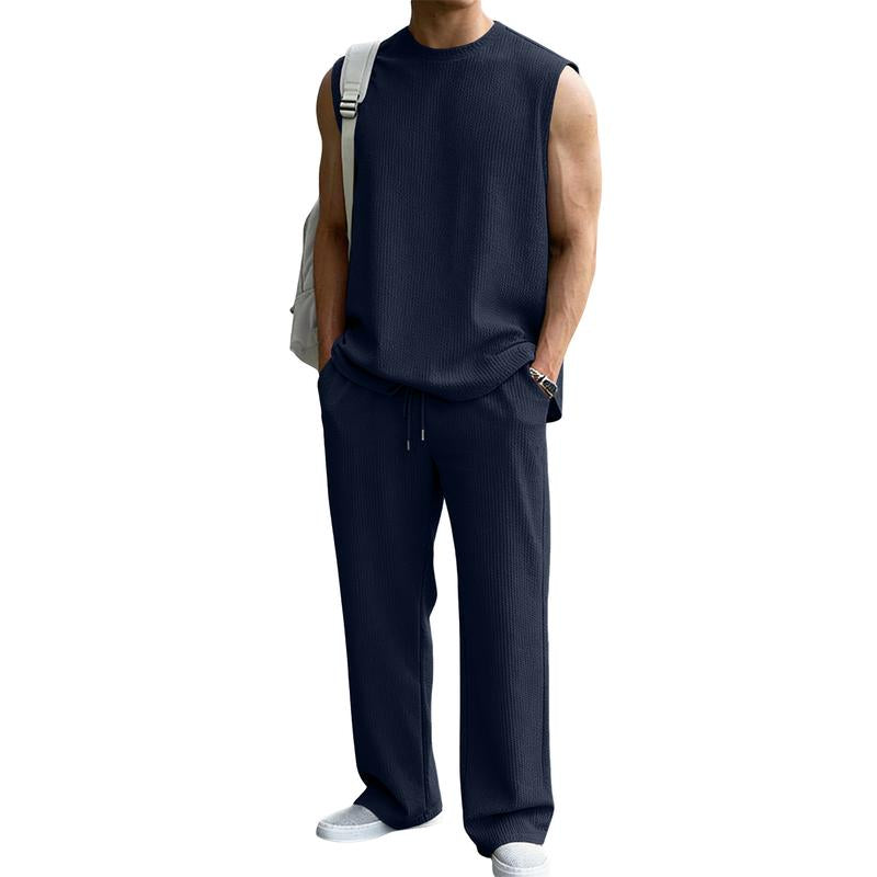 Men 2 Piece Sleevless Sweatsuit
