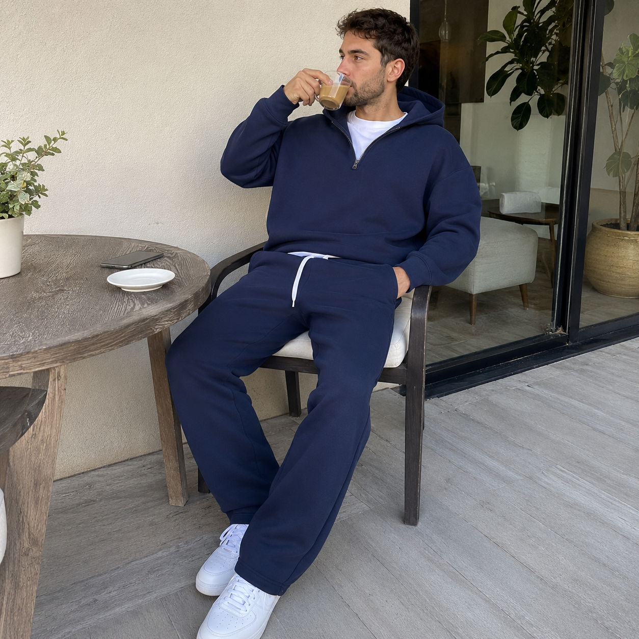 Bleamme Quarter Zip Long Set