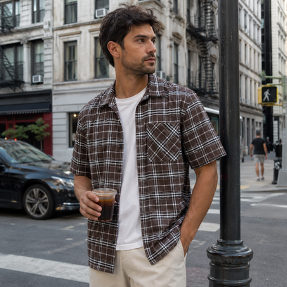 Bleamme Short Sleeve Flannel Shirt