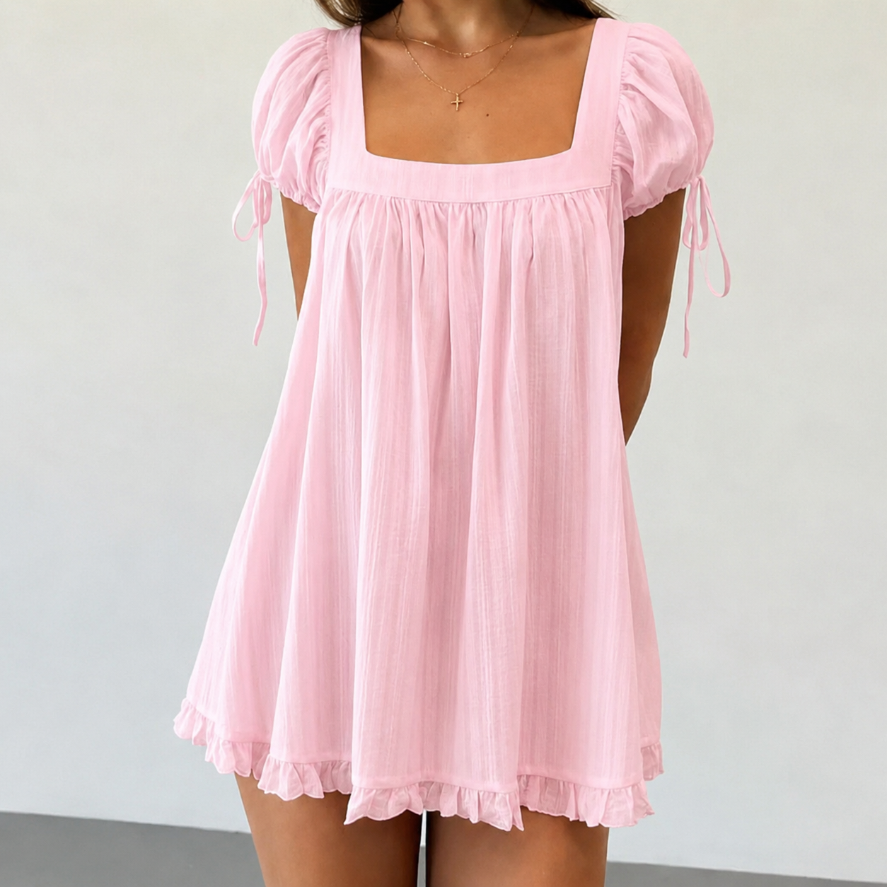 Bleamme Babydoll Mini Dress