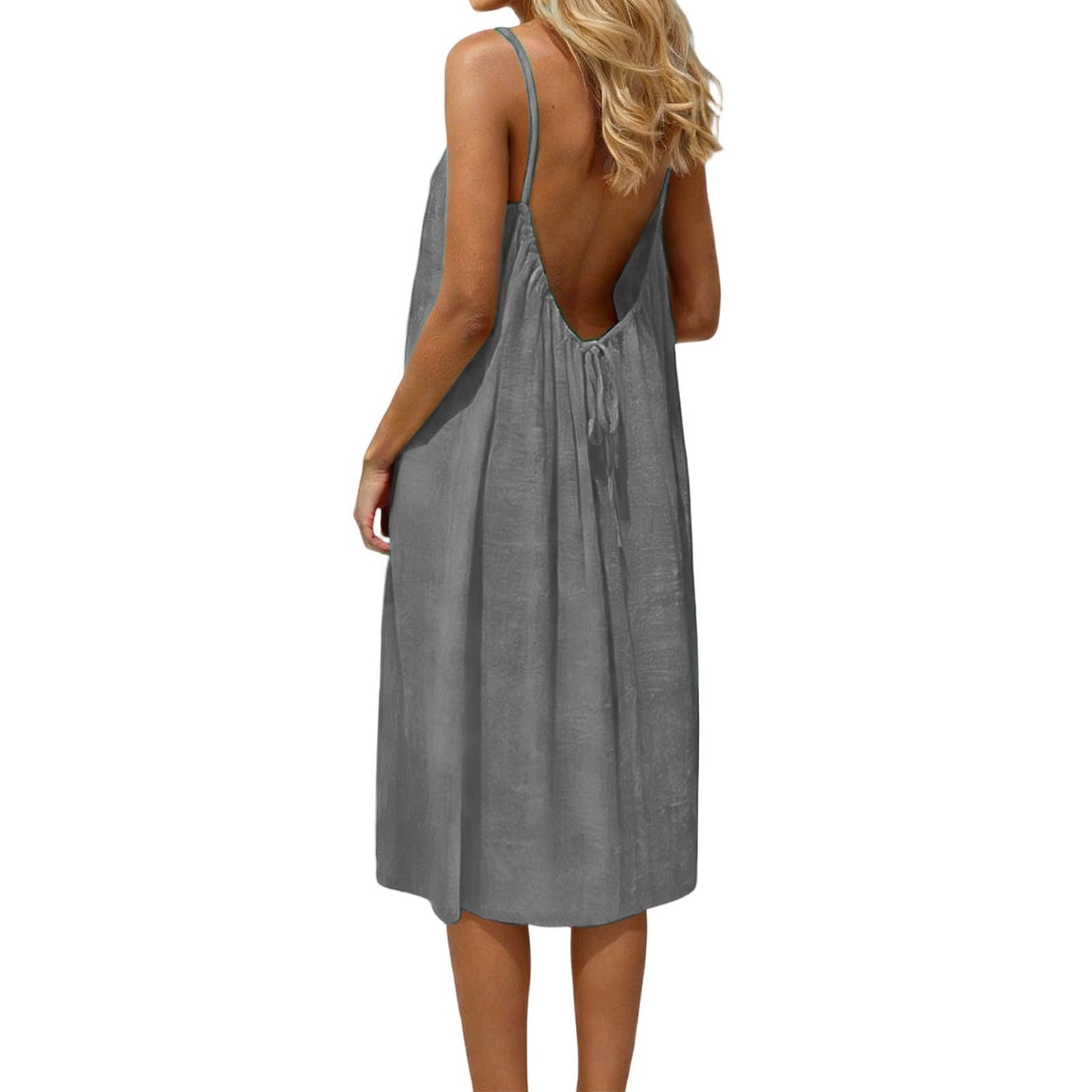 Bleamme Backless Summer Dress