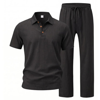 Bleamme Men Linen Two Piece Set