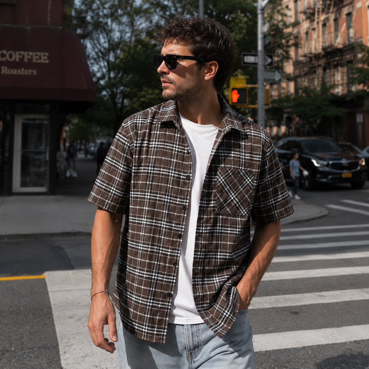 Bleamme Short Sleeve Flannel Shirt