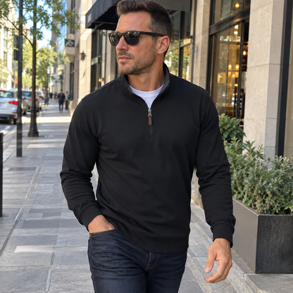 Bleamme Fleece Quarter Zip Sweater