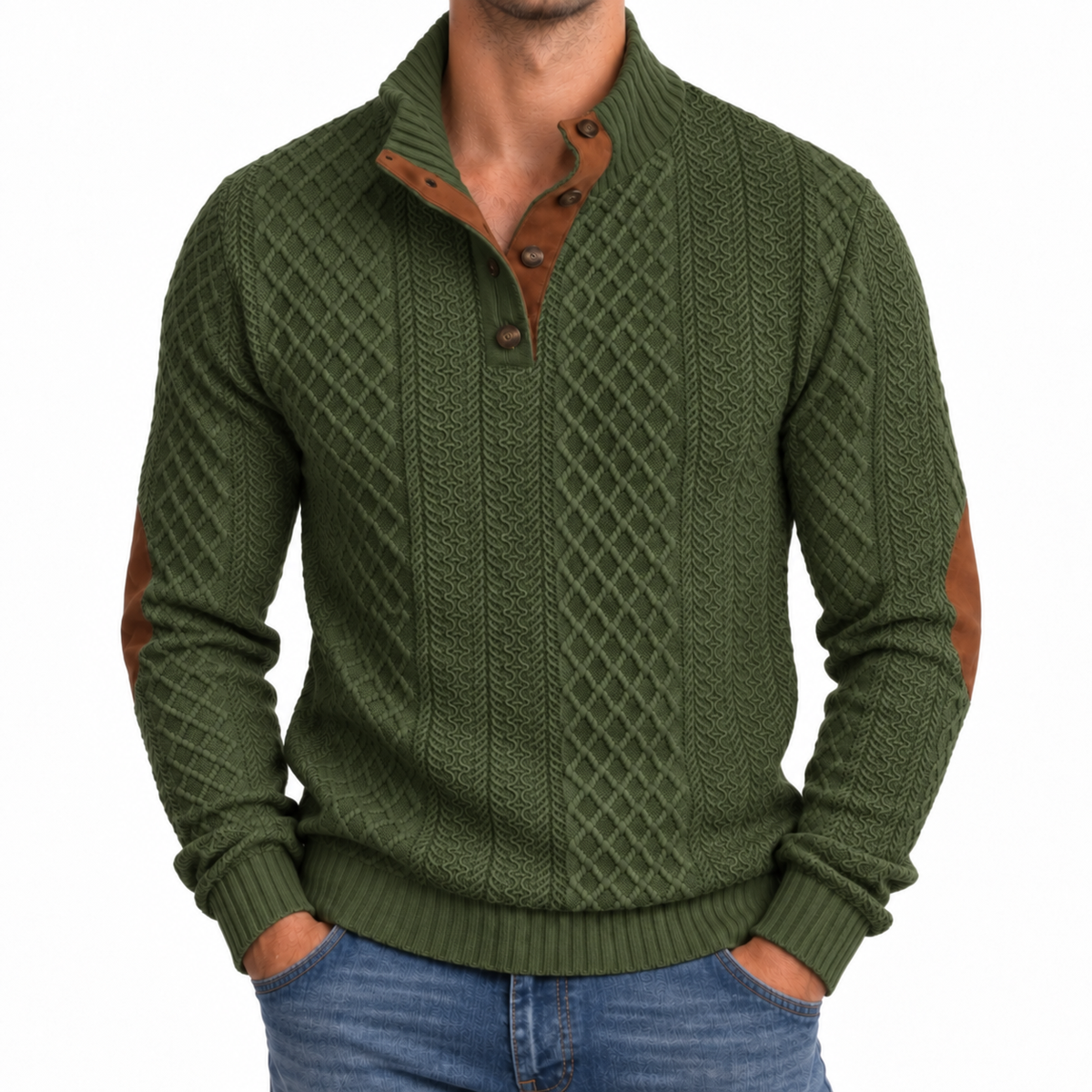 Bleamme Knit Henley Sweater