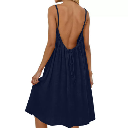 Bleamme Backless Summer Dress