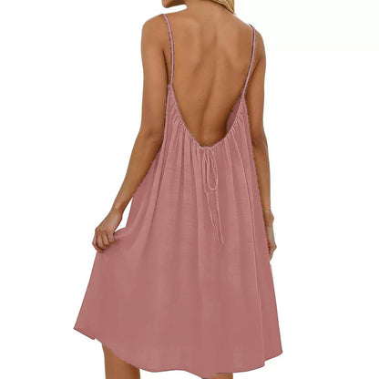 Bleamme Backless Summer Dress