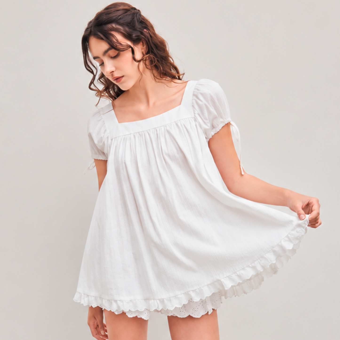 Bleamme Babydoll Mini Dress