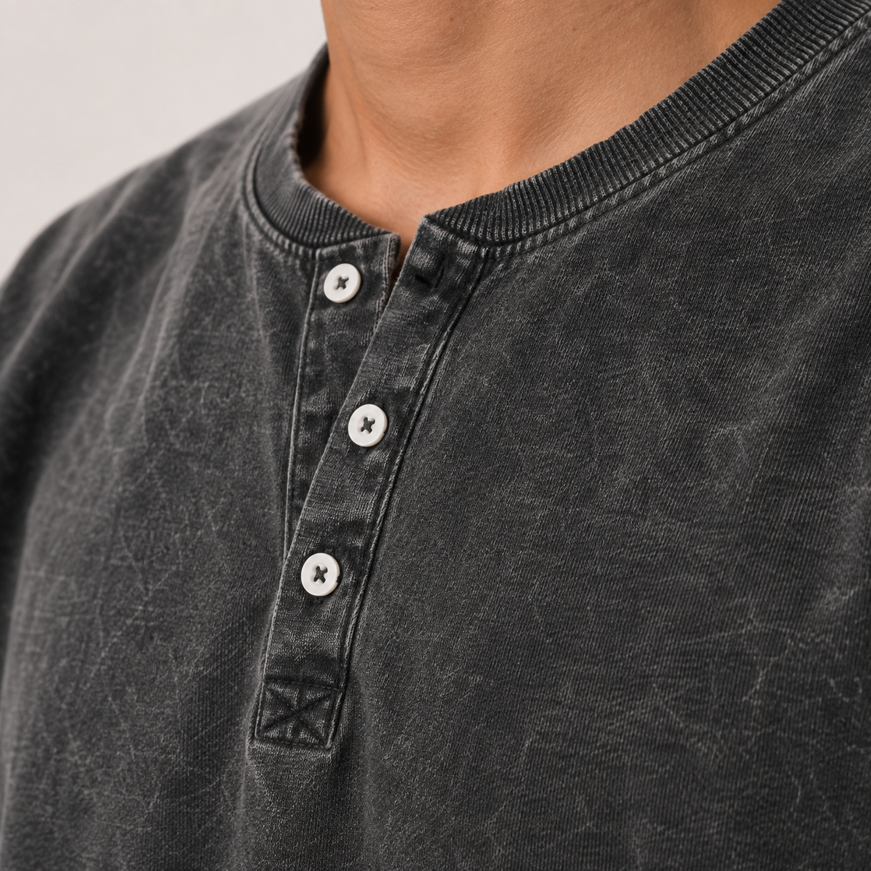 Bleamme Henley Washed T-shirt