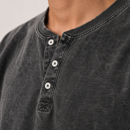 Bleamme Henley Washed T-shirt