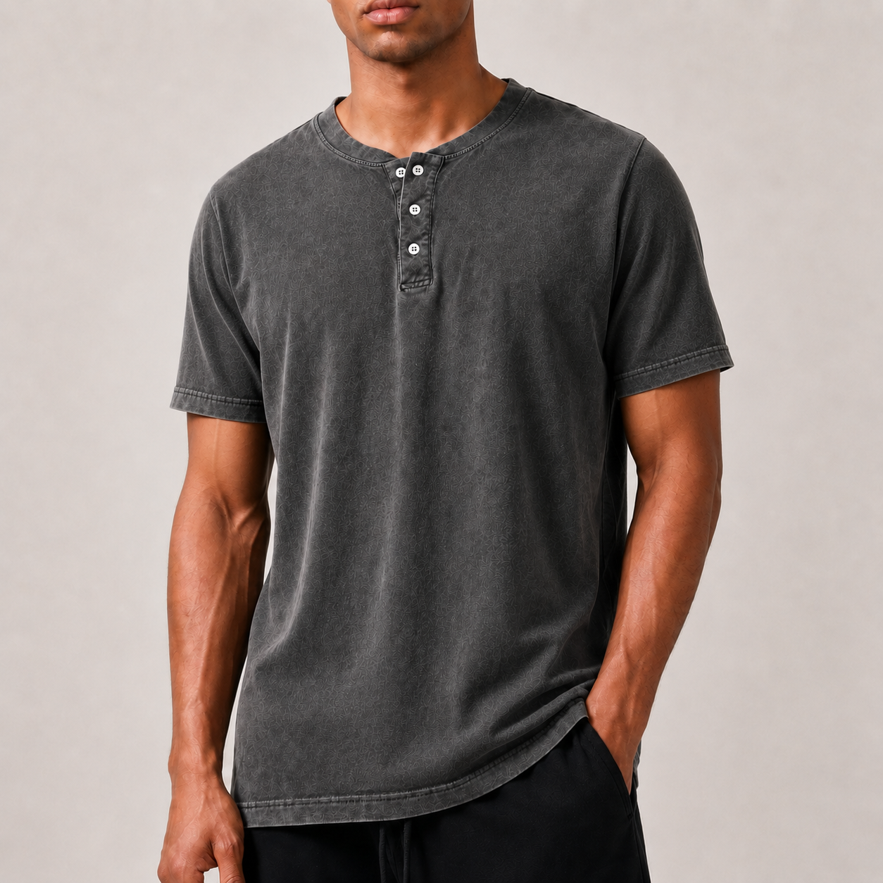 Bleamme Henley Washed T-shirt