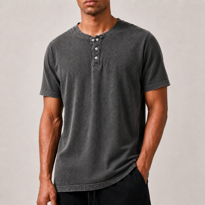 Bleamme Henley Washed T-shirt