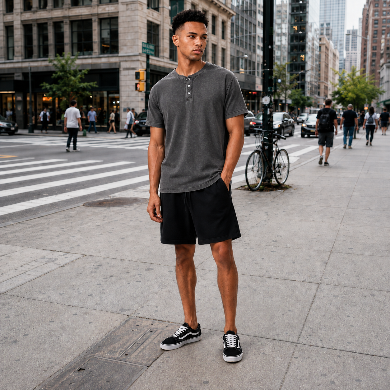 Bleamme Henley Washed T-shirt