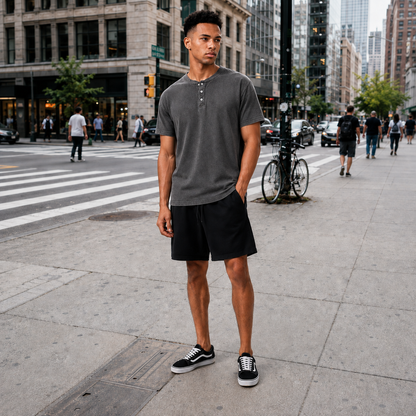 Bleamme Henley Washed T-shirt
