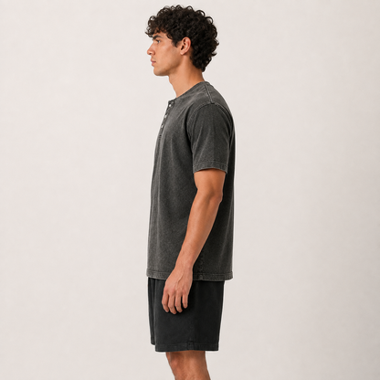 Bleamme Henley Washed T-shirt