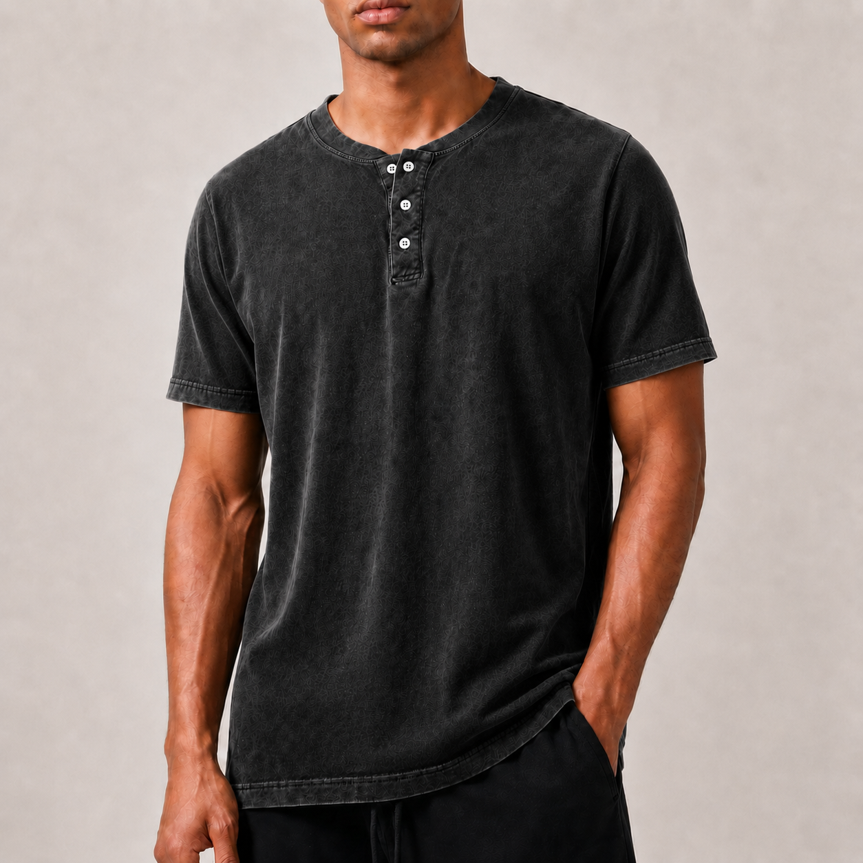 Bleamme Henley Washed T-shirt