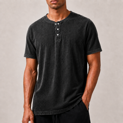 Bleamme Henley Washed T-shirt