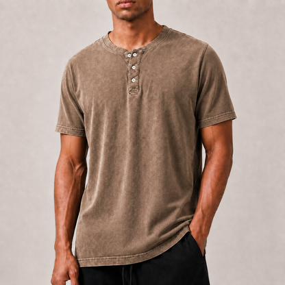 Bleamme Henley Washed T-shirt