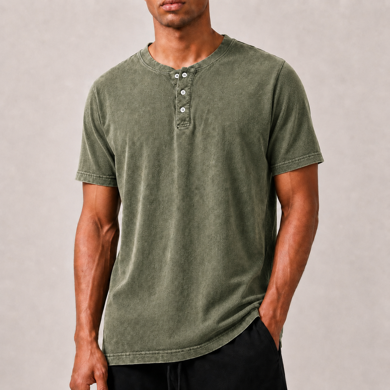 Bleamme Henley Washed T-shirt