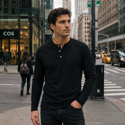 Bleamme Henley Long Sleeve Shirt
