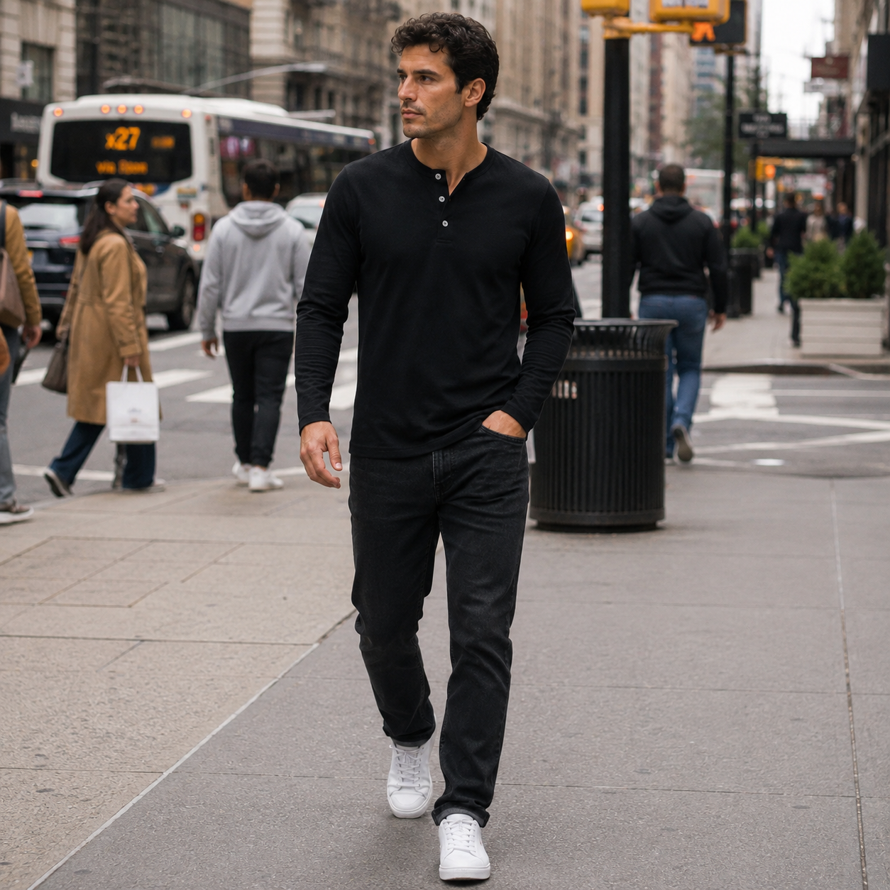 Bleamme Henley Long Sleeve Shirt