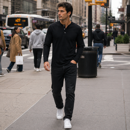 Bleamme Henley Long Sleeve Shirt
