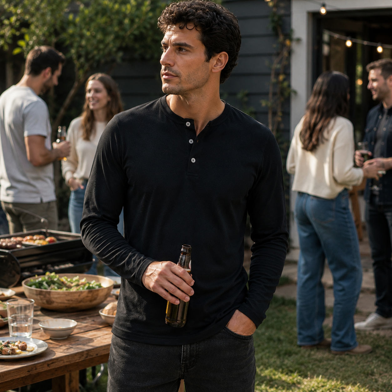 Bleamme Henley Long Sleeve Shirt