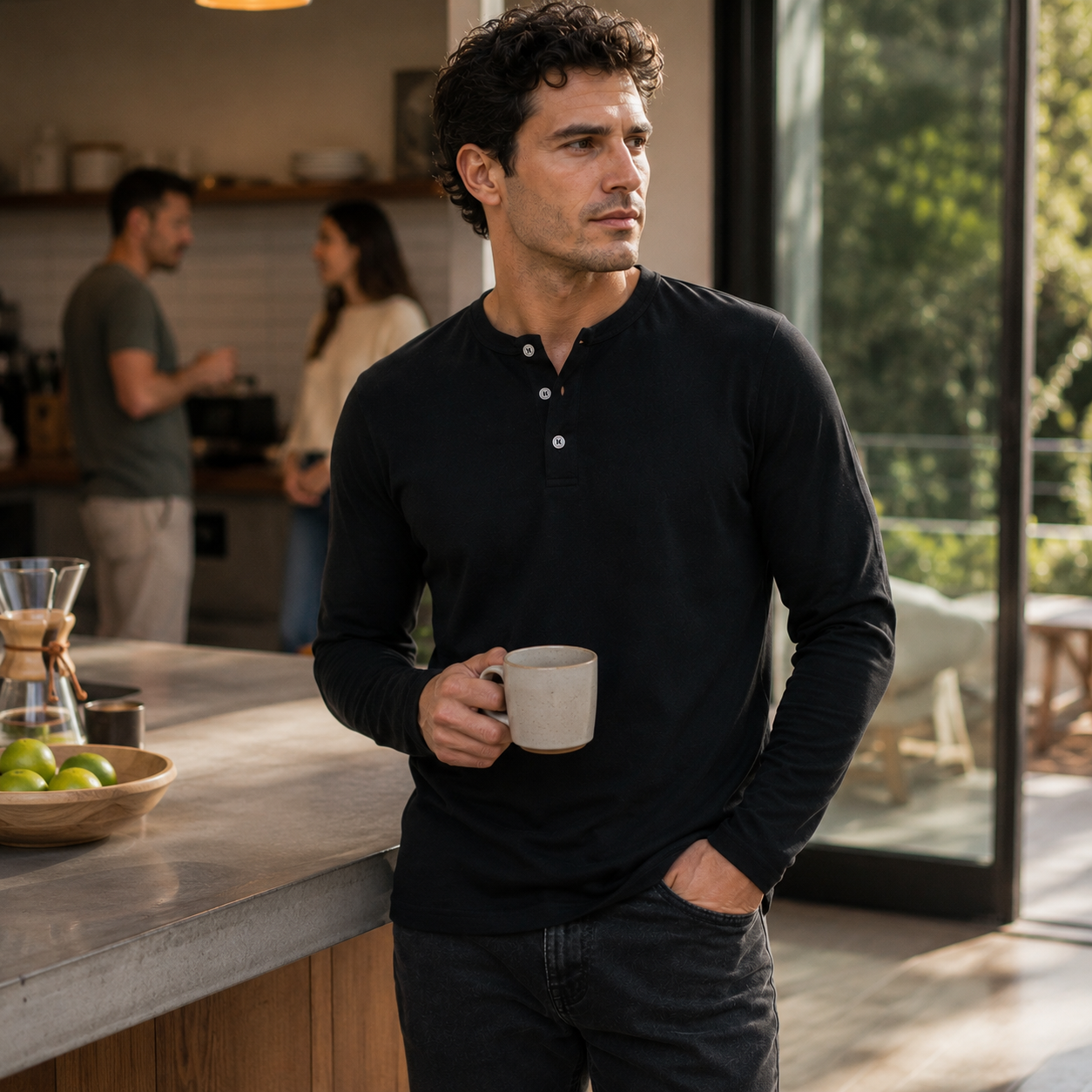 Bleamme Henley Long Sleeve Shirt
