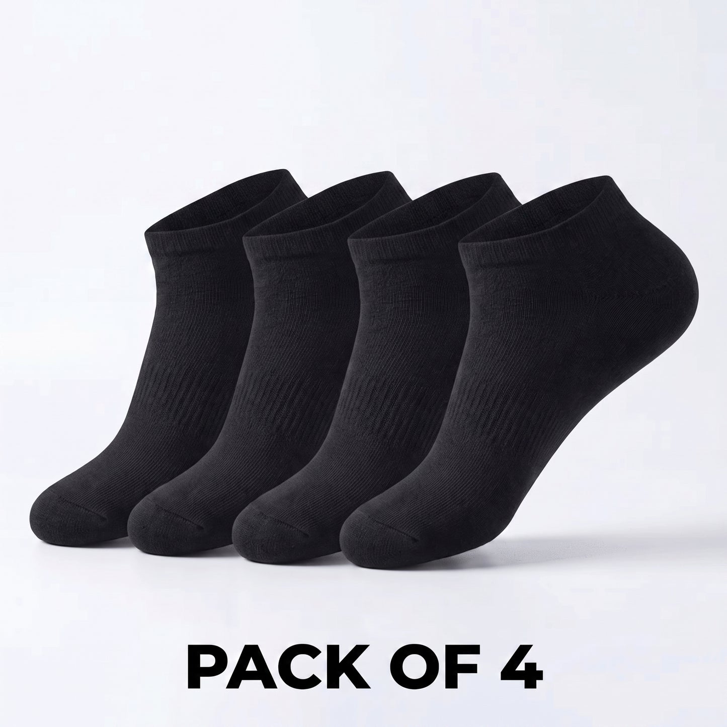 100% Cotton Breathable Socks (Pack Of 4)