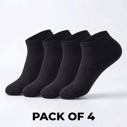 100% Cotton Breathable Socks (Pack Of 4)