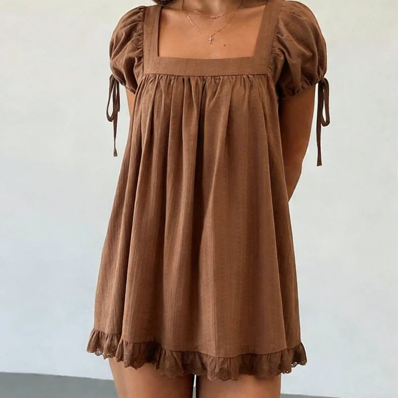 Bleamme Babydoll Mini Dress