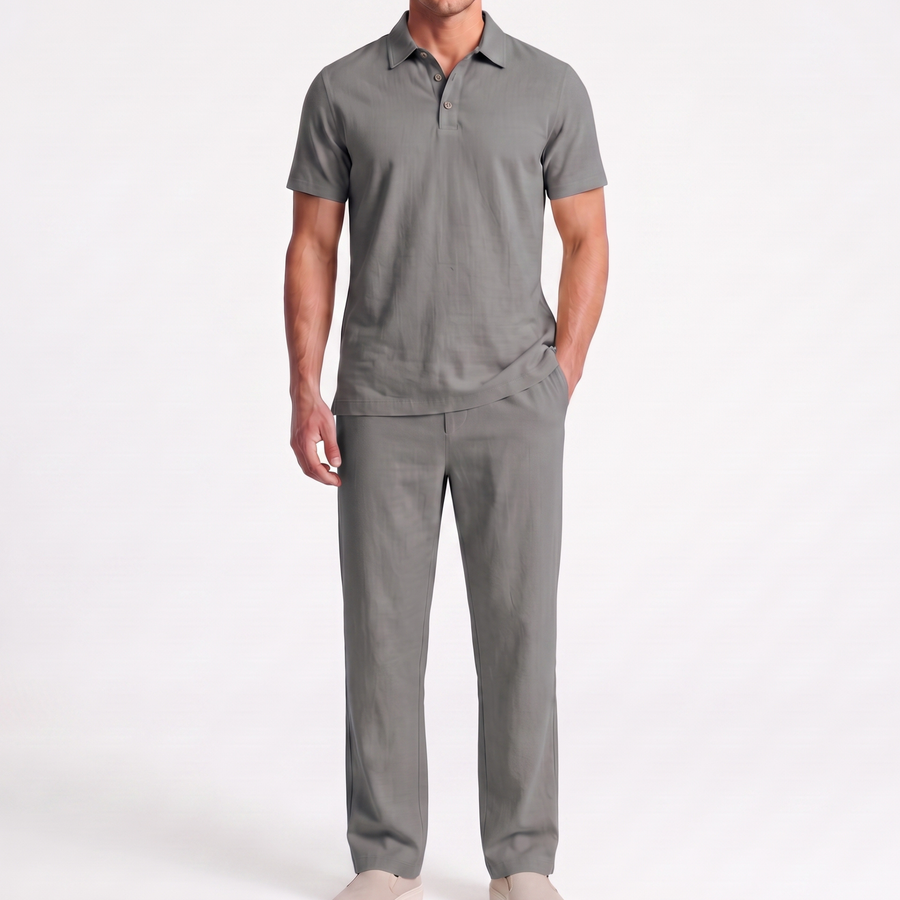 Grey linen two piece set