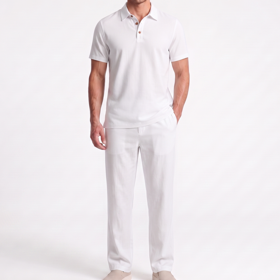 White linen two piece set