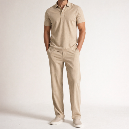 Bleamme Men Linen Two Piece Set
