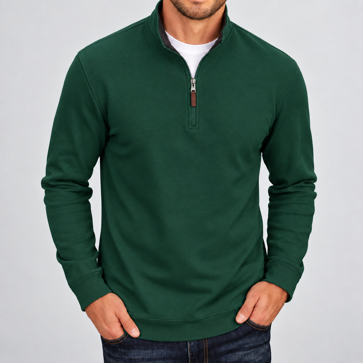 Bleamme Fleece Quarter Zip Sweater