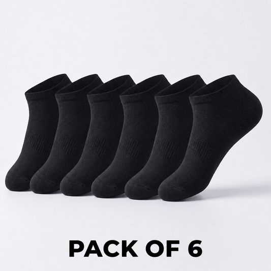 Soft Breathable Short Socks (Pack Of 6 Pairs)