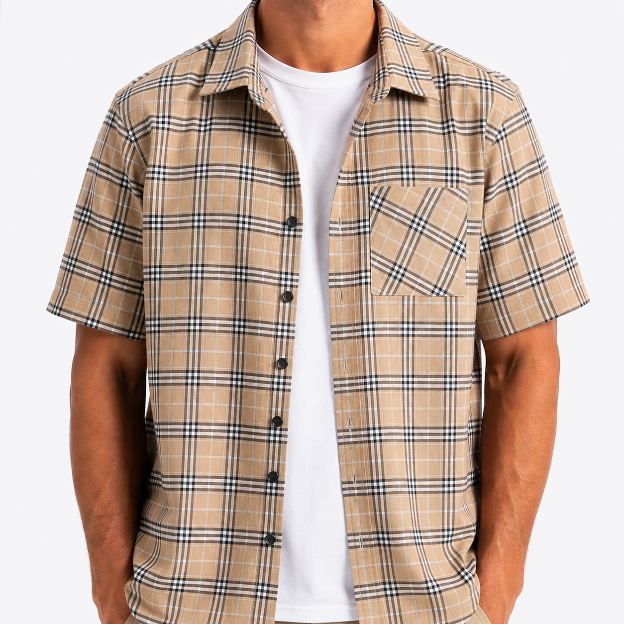 Bleamme Short Sleeve Flannel Shirt