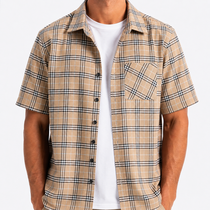 Bleamme Short Sleeve Flannel Shirt