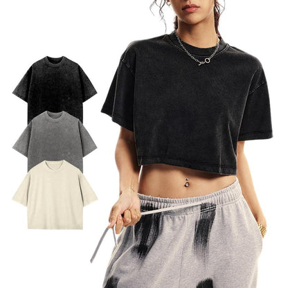 Bleamme Croped Vintage T Shirt