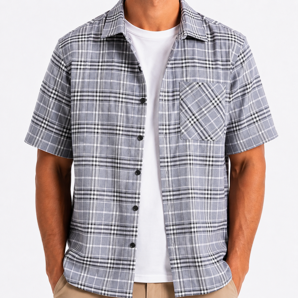 Bleamme Short Sleeve Flannel Shirt