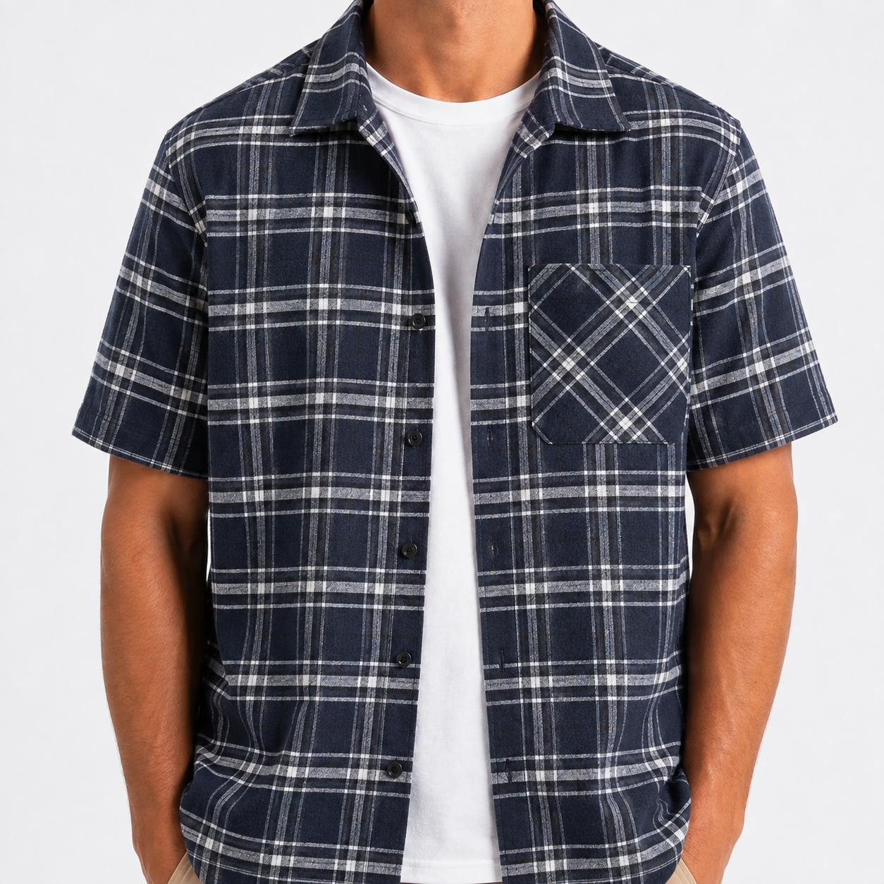 Bleamme Short Sleeve Flannel Shirt