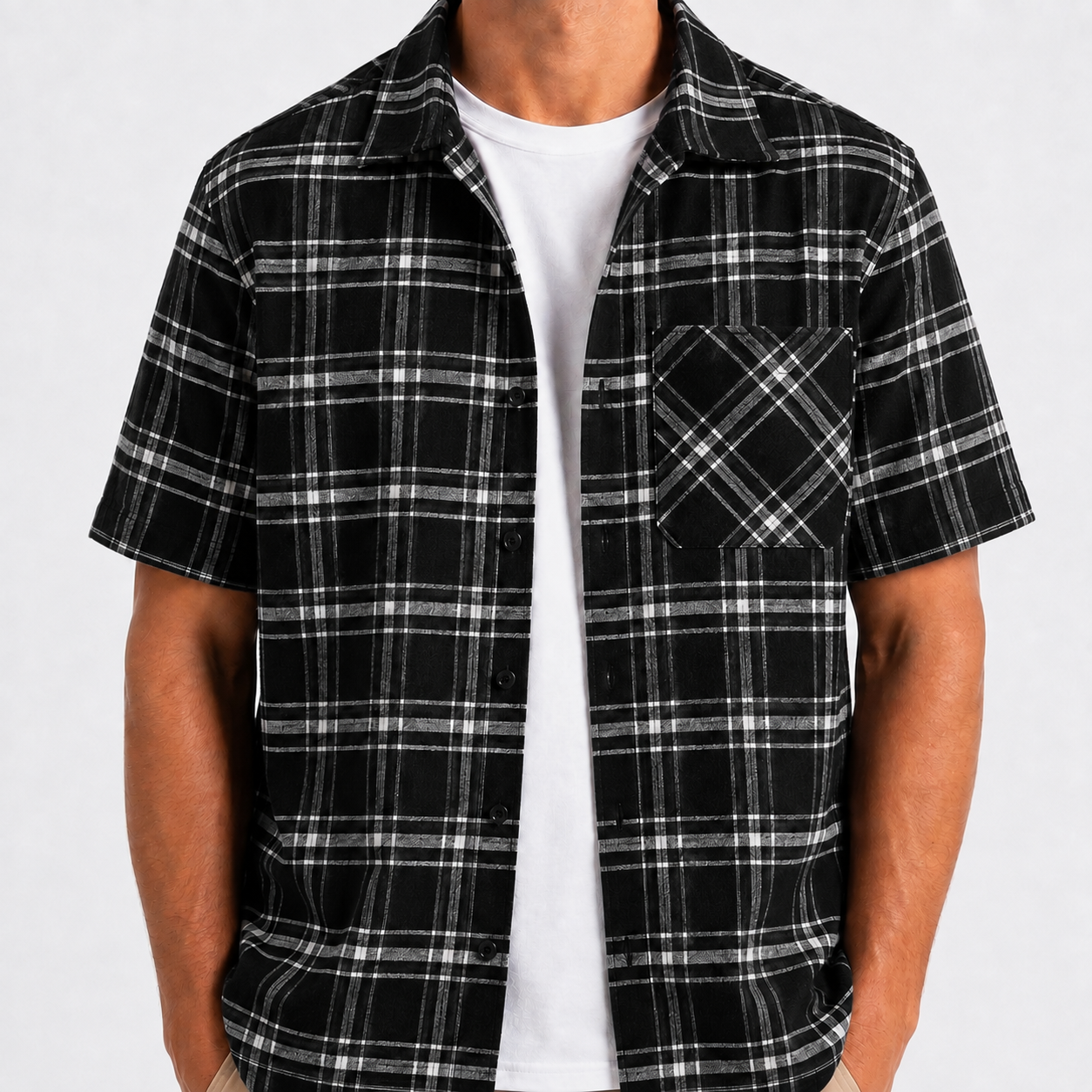 Bleamme Short Sleeve Flannel Shirt