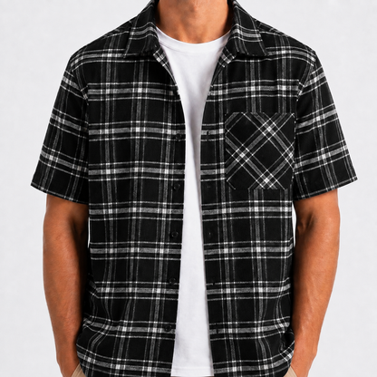 Bleamme Short Sleeve Flannel Shirt