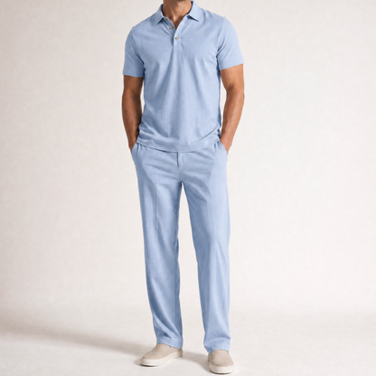 Bleamme Men Linen Two Piece Set