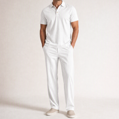Bleamme Men Linen Two Piece Set