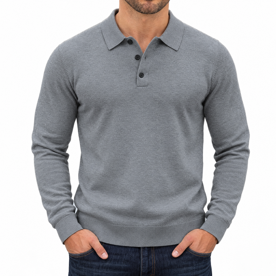 Bleamme Long Sleeve Knit Polo