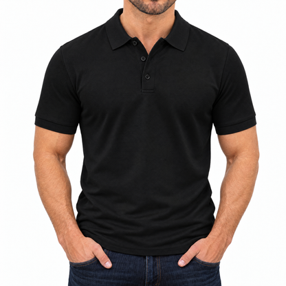Bleamme Short Sleeve Polo in Black