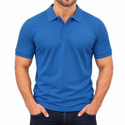 Bleamme Short Sleeve Polo in Blue