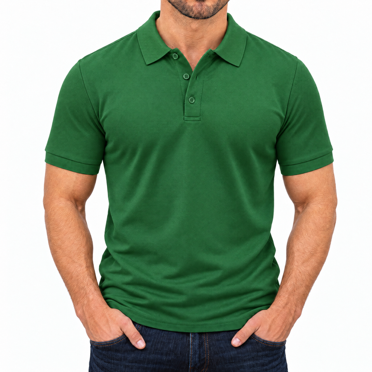 Bleamme Short Sleeve Polo in Green