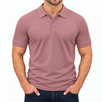 Bleamme Short Sleeve Polo in Pink